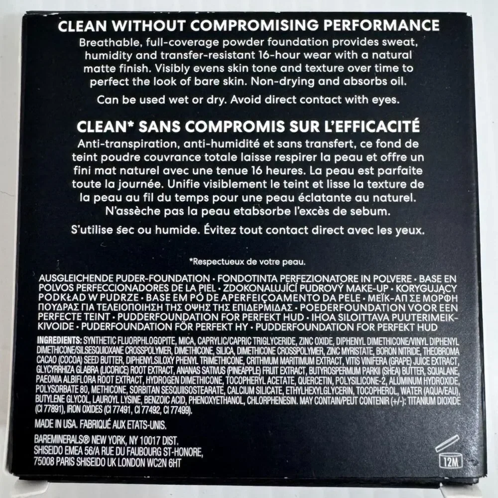 bareMinerals BAREPRO 16HR Powder Foundation Fair 10